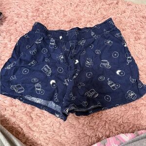 Victoria's Secret PINK Navy Blue Croissant Print Lounge Shorts